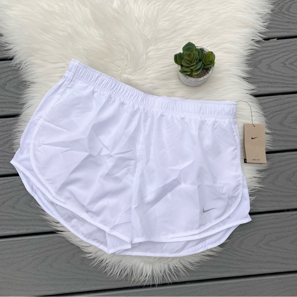 Nike White Dri-Fit Running Shorts - Picture 1 of 3